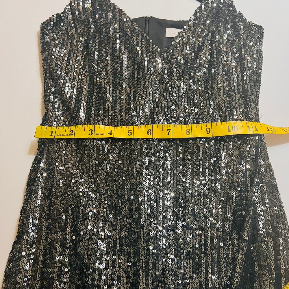 Cupcakes & Cashmere Joelle Sequin Tulip Dress Size XS Black - Picture 9 of 11